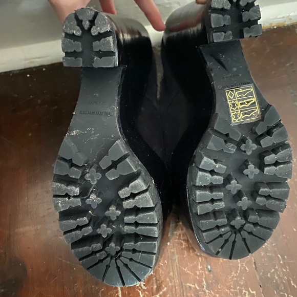 Burberry Prorsum Black Suede platforms silver loops/patent leather details - Picture 11 of 15